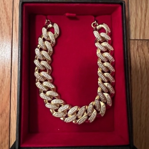 12MM ICED MIAMI CUBAN LINK CHOKER CHAIN - Picture 1 of 5